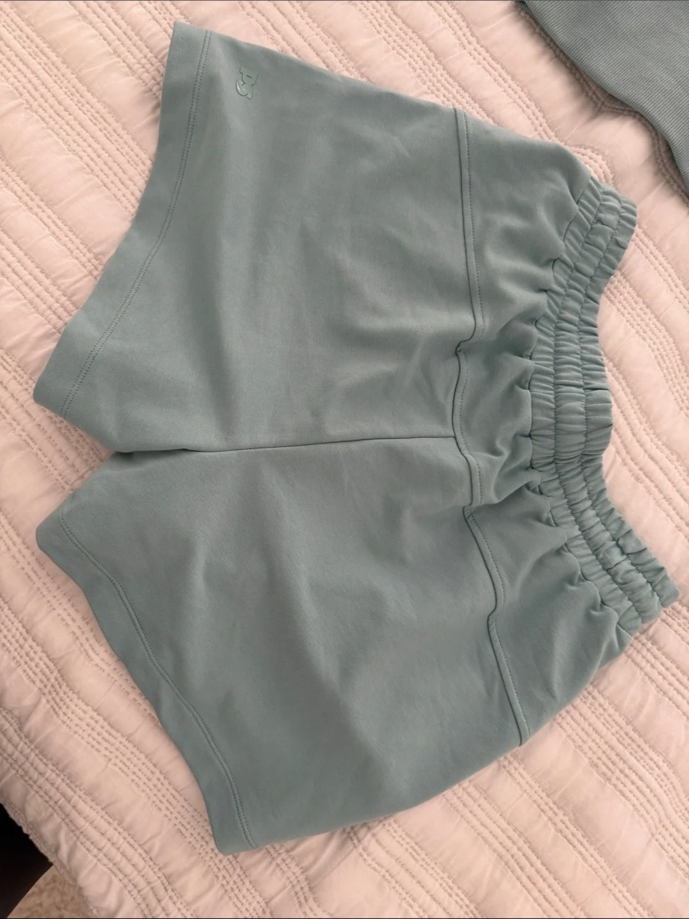 Mint blue Green set matching Shorts sweater